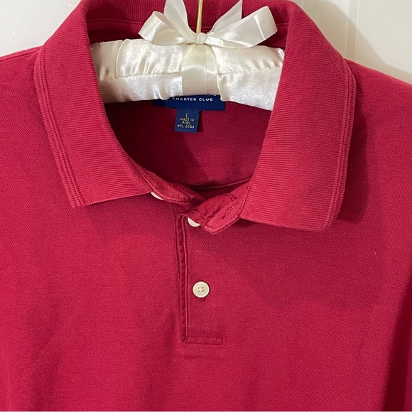 Club Room Deep Raspberry Red Polo Shirt - Picture 7 of 8